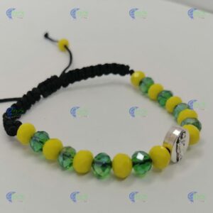 Pulseras de Macramé con Dije San Judas Tadeo y Cristal